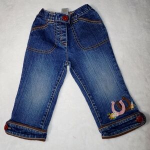 Gymboree Denim Pants Horse Shoe, Rodeo, Super cute. 18-24Months